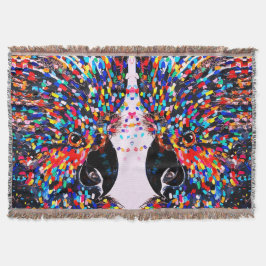 Cobertor Arte de Parede Tropical de Aves Vibrante em Expres