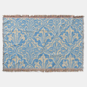 Cobertor Arte de Semente e Flor Azul Vintage de Walter Cran