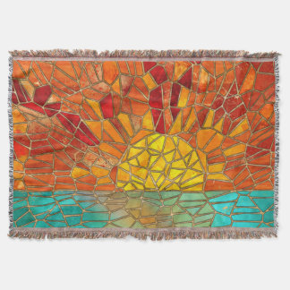 Cobertor Arte do mosaico sobre o mar
