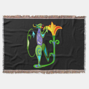 Cobertor Arte Egípcia Com Flor De Lotus