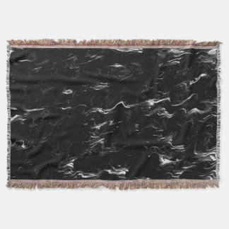 Cobertor Arte em Mármore Preto e Branco 