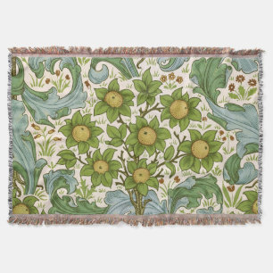 Cobertor Arte Floral Orchard Green de William Morris