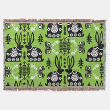 Arte Foliar Nórdica Escandinava do Coelho