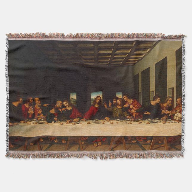 Cobertor Arte Magnífica da Última Ceia (Frente)