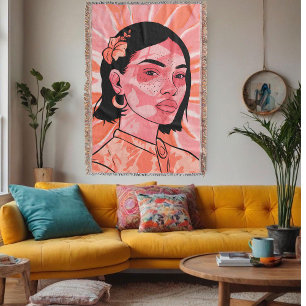 Cobertor Arte minimalista moderna do boho