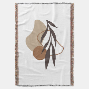 Cobertor Arte Moderna do Abstrato Boho Plant