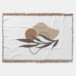 Cobertor Arte Moderna do Abstrato Boho Plant