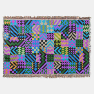 Cobertor Arte Popular Tribal - Azul