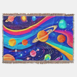 Cobertor Arte Universo Vibrante