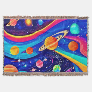 Cobertor Arte Universo Vibrante