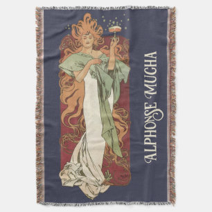 Cobertor Arte Vintage Art Nouveau, Champanhe por Alphonse M