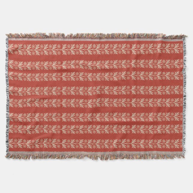 Cobertor Artes de tijolo e Artesanatos - Faixa Floral (Frente)