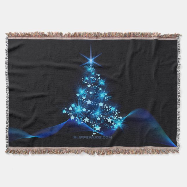 Cobertor Árvore de Natal estilizada e brilhante da Slippery (Frente)