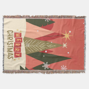 Cobertor Árvore de Natal Merry Retro/Vintage