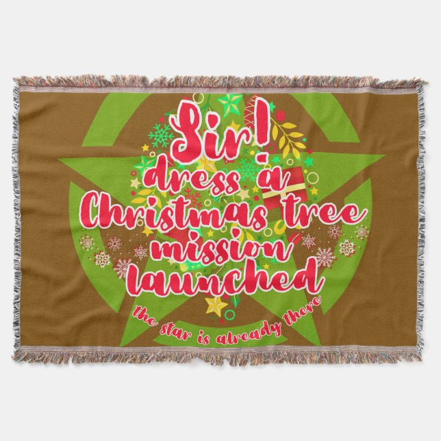 Cobertor Árvore de Natal, missão, exército (Frente)