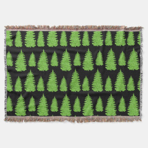 Cobertor Árvore de Natal Pinheiro Verde Brilhante Floresta