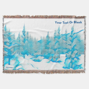 Cobertor Árvores Azuis Neves