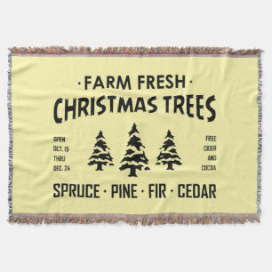 Cobertor ÁRVORES DE NATAL FRESCO DE fazenda