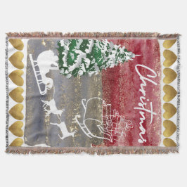Cobertor Árvores de Natal vintage 
