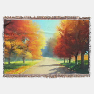 Cobertor Árvores do outono na Floresta