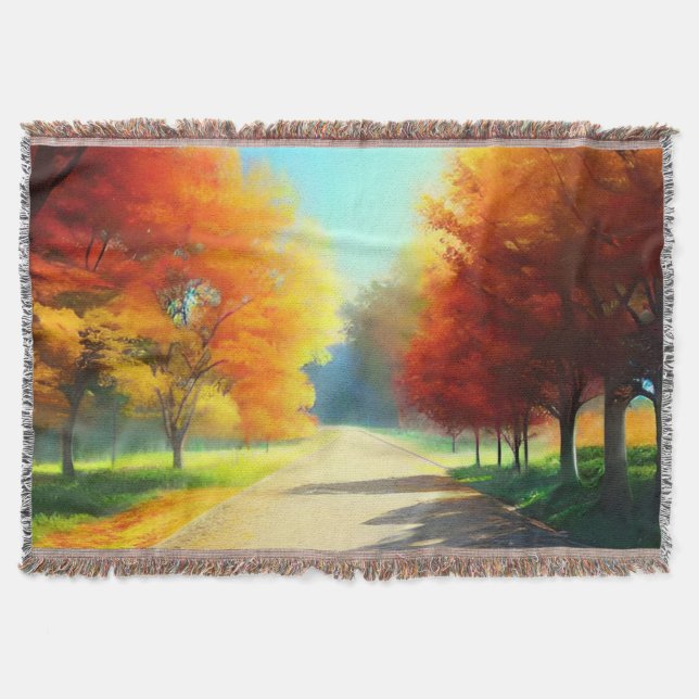 Cobertor Árvores do outono na Floresta (Frente)