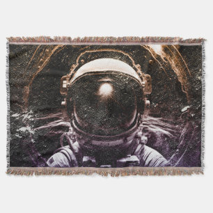 Cobertor Astronauta Moderno Colorida no Espaço