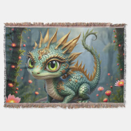 Cobertor Auren – Pequeno Dragão da Floresta Esmeralda