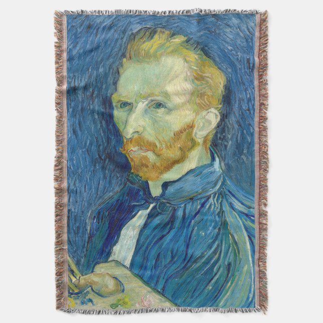 Cobertor Autorretrato de Vincent Van Gogh 1889 (Frente Vertical)