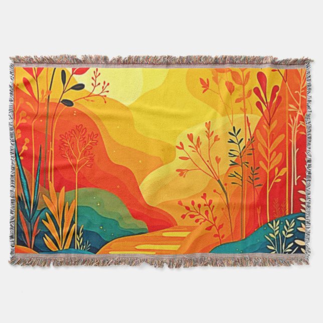 Cobertor Autumn Landscape Art (Frente)