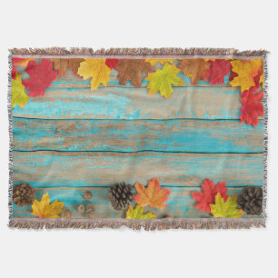 Cobertor Autumn Maple: Pinecone Nature Frame.