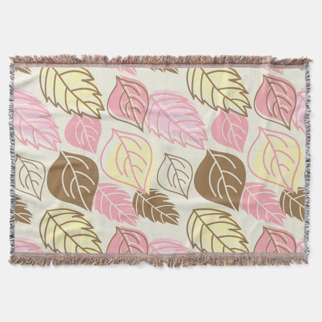 Cobertor Autumn Splendor: Leaf Seamless Pattern (Frente)