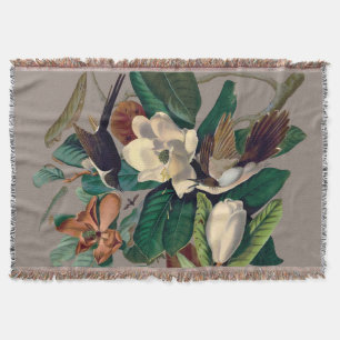 Cobertor Aves Vintage com Magnolia Jogam Banquete