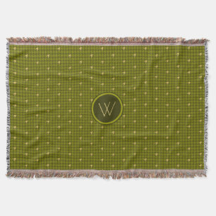 Cobertor Azeite com Dourado sotaque de lança-chaminé