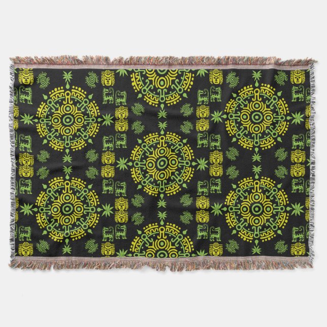 Cobertor Aztec Art Home Decor Mexicano (Frente)