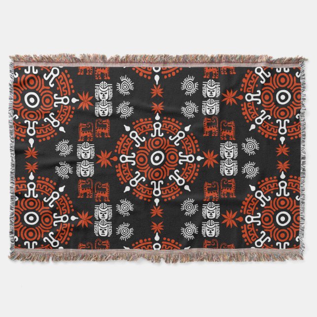 Cobertor Aztec Art Home Decor Mexicano (Frente)