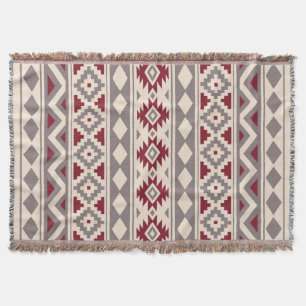 Cobertor Aztec Essência V Ptn IIIb Cream Taupe Vermelho
