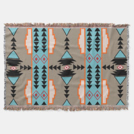 Cobertor Aztec Mexican Geometric Pattern