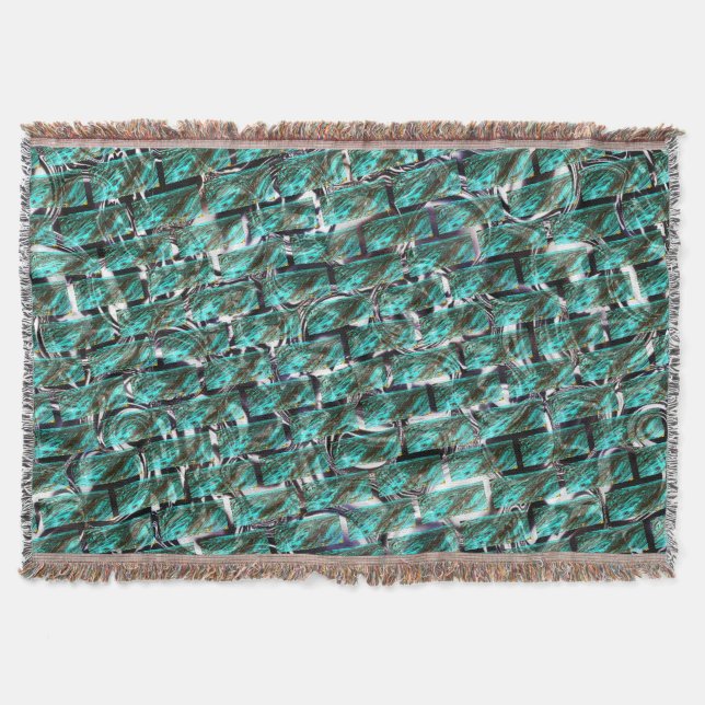 Cobertor Azul-claro, bolhas na grade ou efeito de tijolo? (Frente)