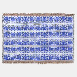Cobertor Azul-padrão árabe mediterrânico grego