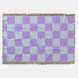 Cobertor Azul suave e Lavanda verificados