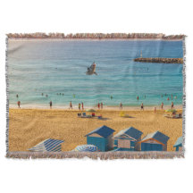 Azure Coast Retreat Throw Blanket