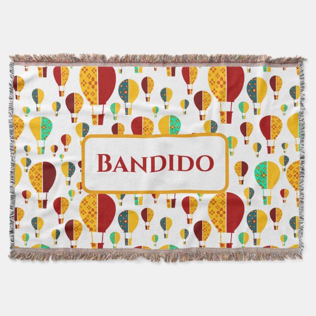 Cobertor Balões de Ar Quente do Novo México Zia (Frente)