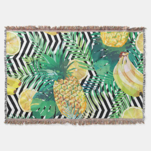 Cobertor Bananas Exóticas Limões Tropicais
