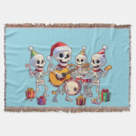 Cobertor Banda Divertida de Esqueleto Natal e Ano Novo – Ca