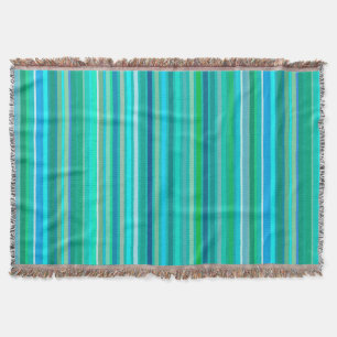 Cobertor Bandas misturadas, Azul Oceânico e Turquesa