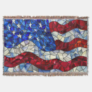 Cobertor Bandeira Americana Lançada em Vidro