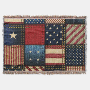 Cobertor Bandeira Americana, Patchwork Perfeitamente Padrão