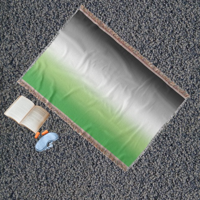 Cobertor Bandeira Aromântica Gradiente - Orgulho Aromântico (Criador carregado)