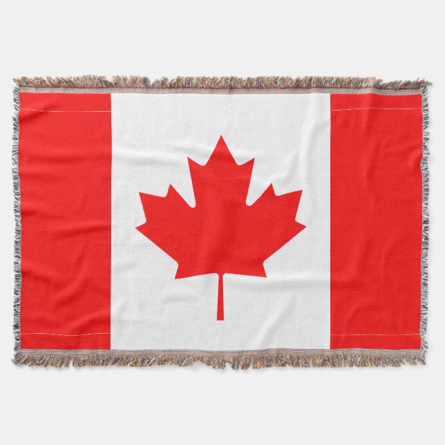 Cobertor Bandeira canadense folha tecida da cobertura | (Frente)