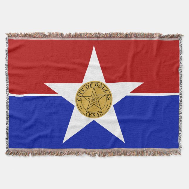 Cobertor Bandeira da cidade de Dallas (Frente)